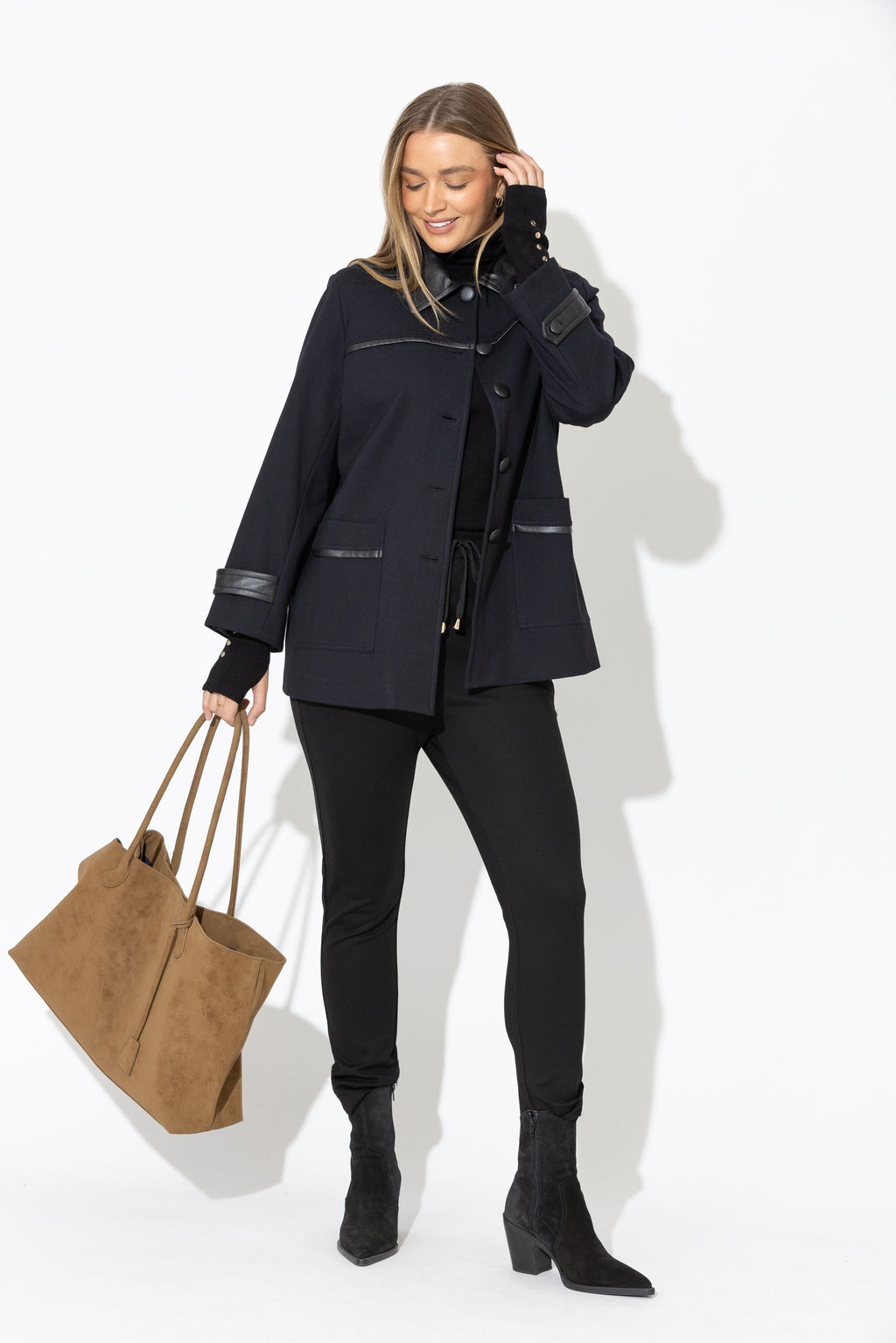 Black Ponte Jogger Pant