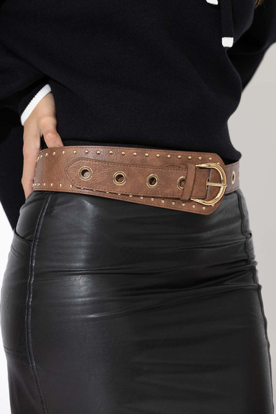 Tan Asymmetric Belt
