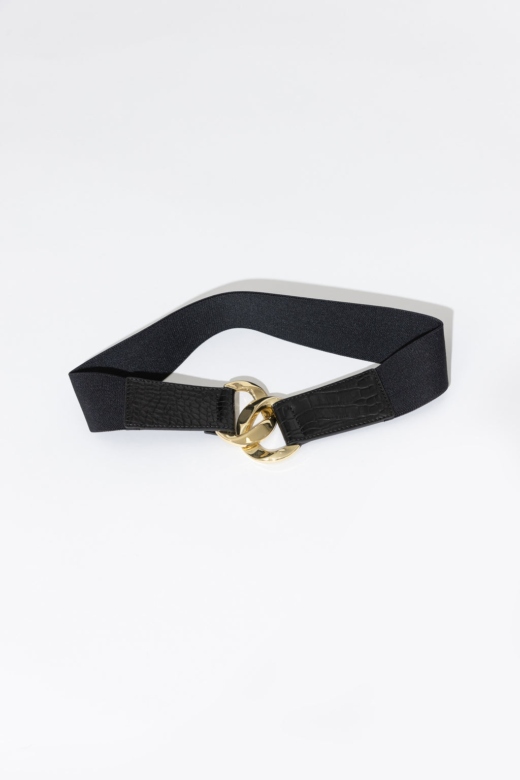 Gold Double Ring Elasticated Belt