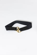 Gold Double Ring Elasticated Belt