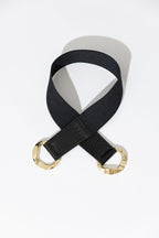 Gold Double Ring Elasticated Belt