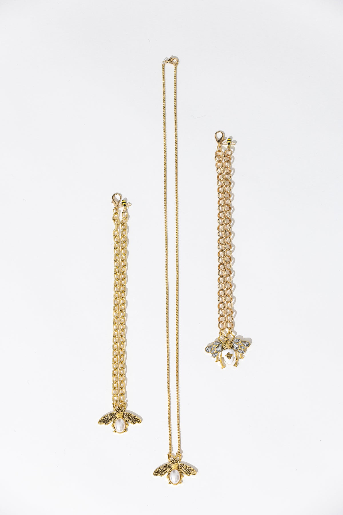 Gold Working Bee Necklace