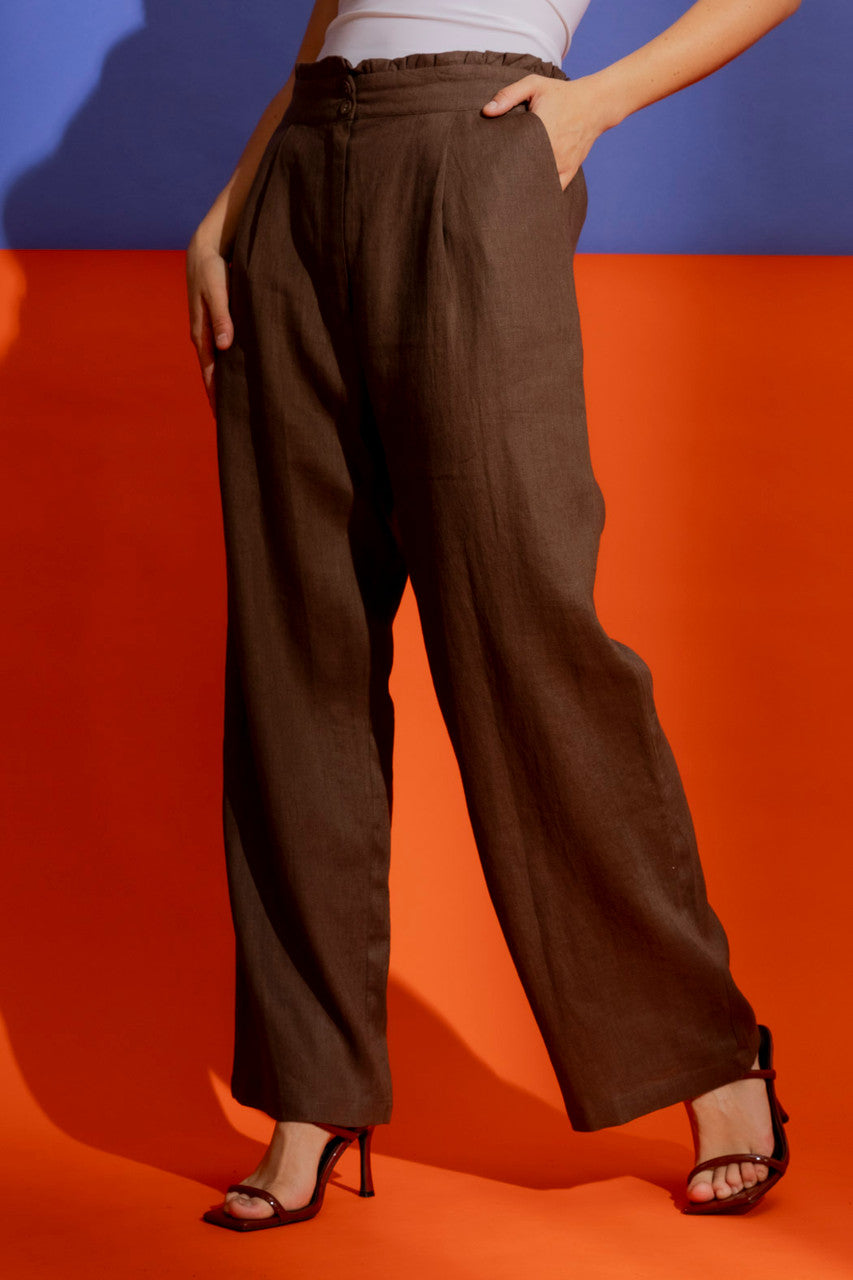 Latte Linen Vogue Pant