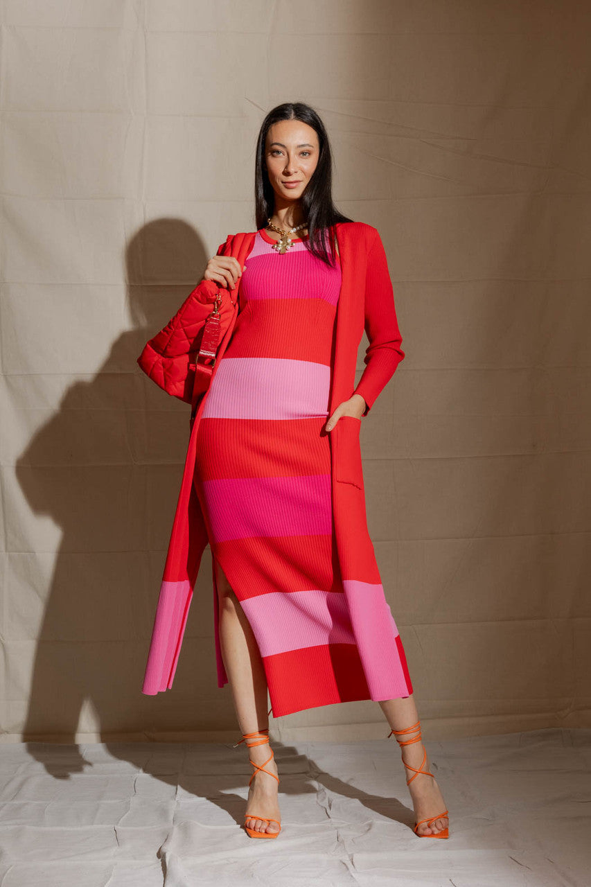 Red / Pink Knit Cardi