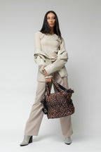 Brown Animal Quilted Tote Bag - FINAL SALE