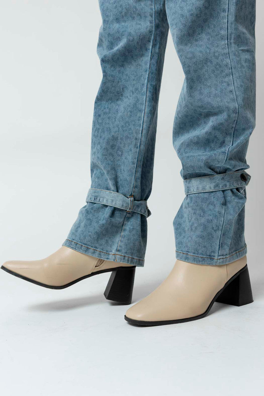 Light Chambray Animal Cargo Jeans