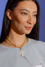 Enamel Filigree Cross Necklace S