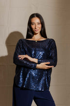 Blue Sequin Overtop