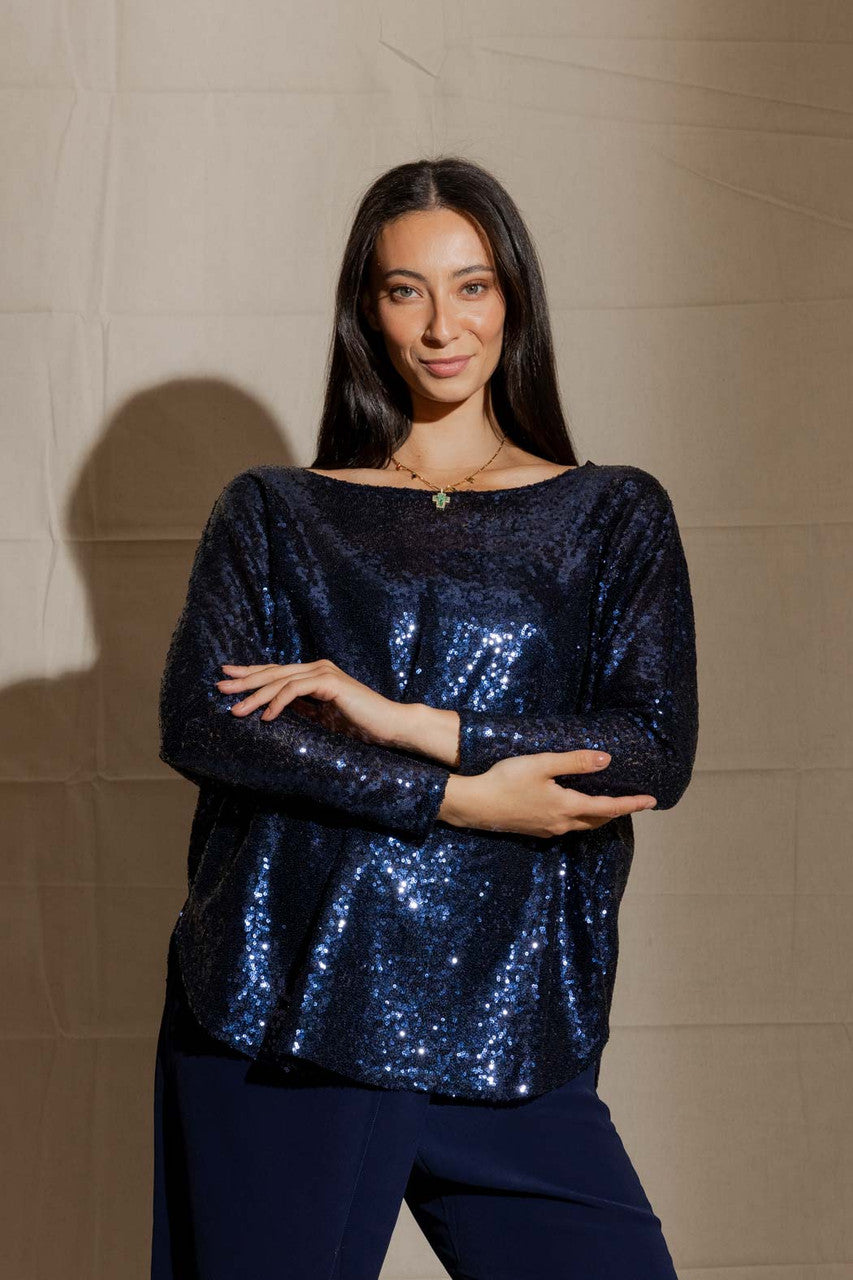 Blue Sequin Overtop