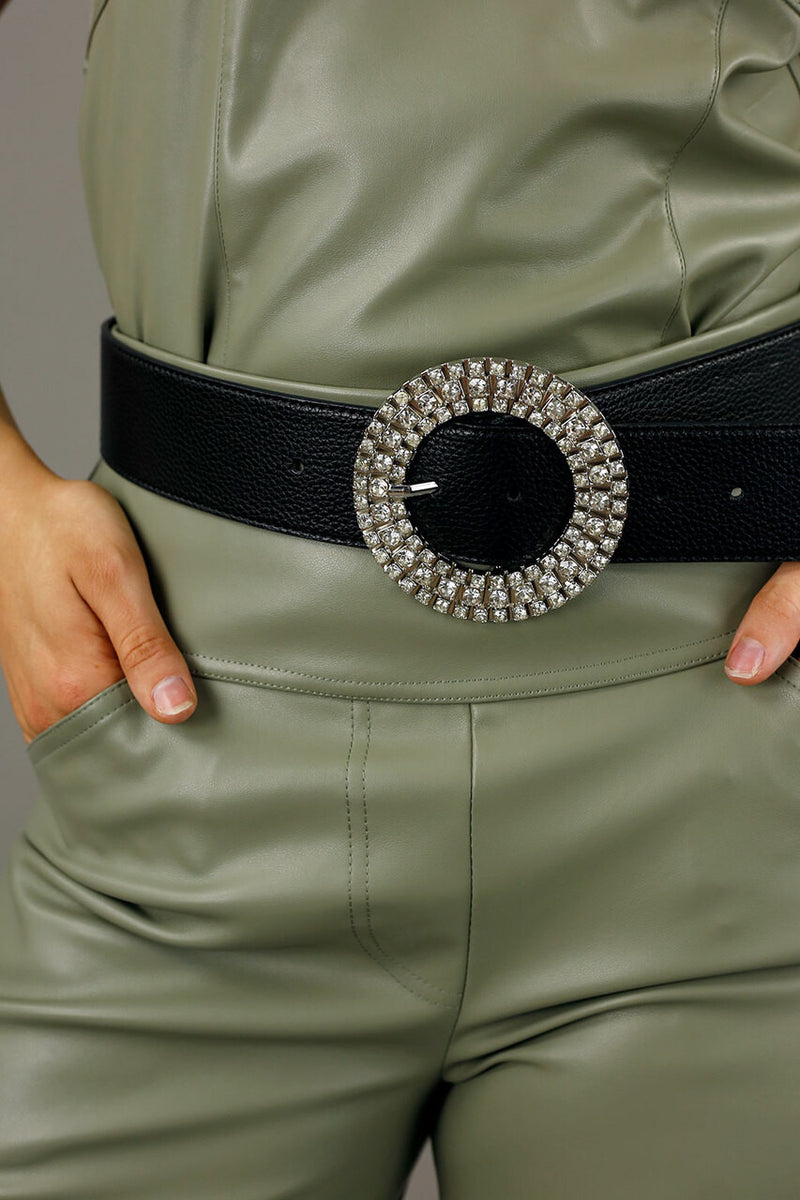 Silver Diamante Belt