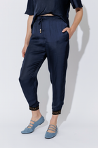 Navy Glow Pull On Pant