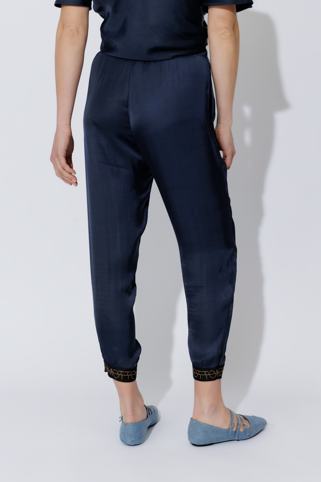 Navy Glow Pull On Pant