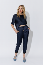 Navy Glow Pull On Pant