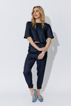 Navy Glow Pull On Pant