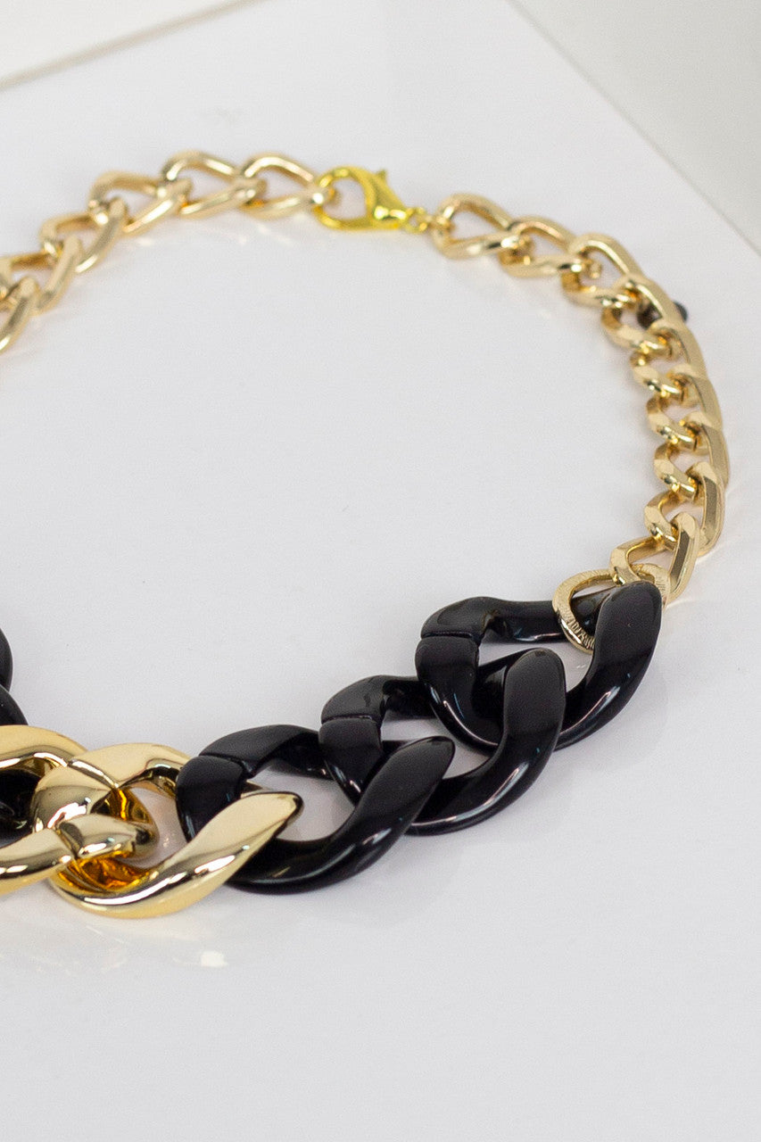 Black Gold Chunky Necklace - FINAL SALE