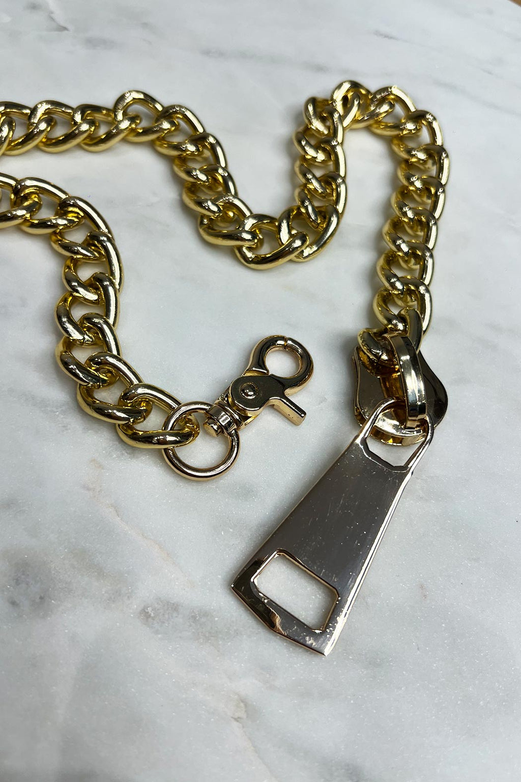 Gold Zip Me Up Necklace