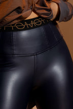 Navy Croc Coated Miracle Pant