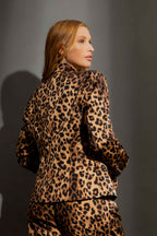 Tan Animal Midi Sisca Blazer Tan Animal