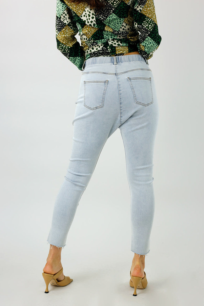 Light Denim Slouch Jeans