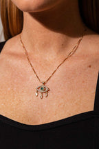 Teardrop Evil Eye Necklace S