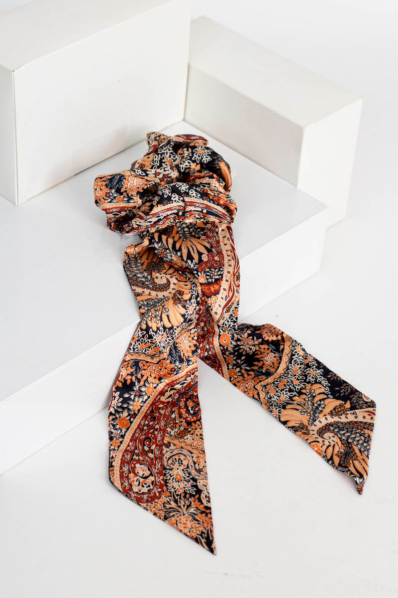Peach Patchwork Scrunchie