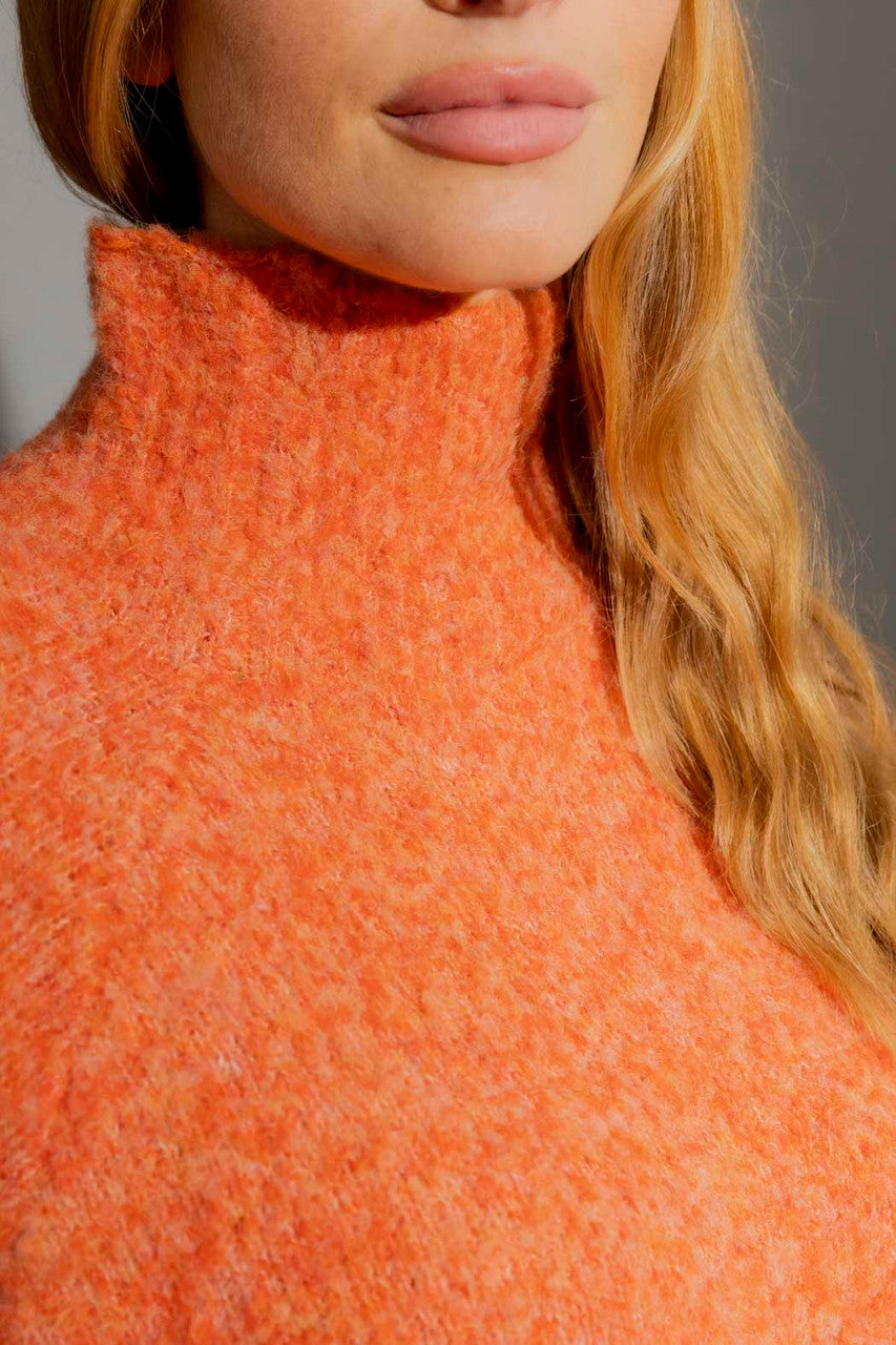 Orange Knobbly Knit Jumper Orange S