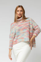 White Speckle Fluffy Crop Jumper