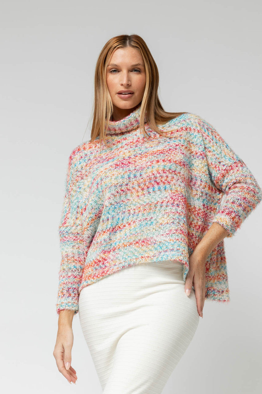 White Speckle Fluffy Crop Jumper