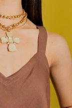 Taupe Wide Strap Cami