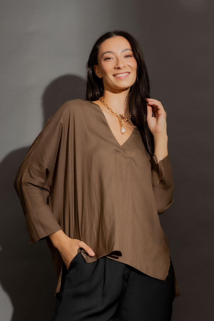 Cocoa Long Sleeve Bondi Top