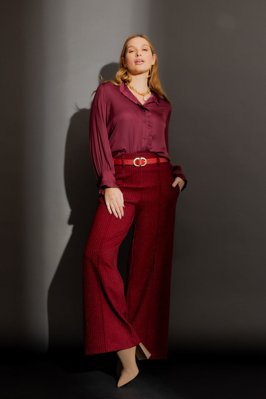 Red Check Pintuck Culotte Red Check