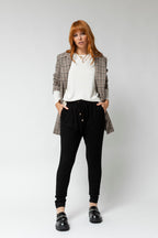 Black Cable Lounge Pant- Sale