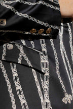 Black Chains Print Blazer Black Chains