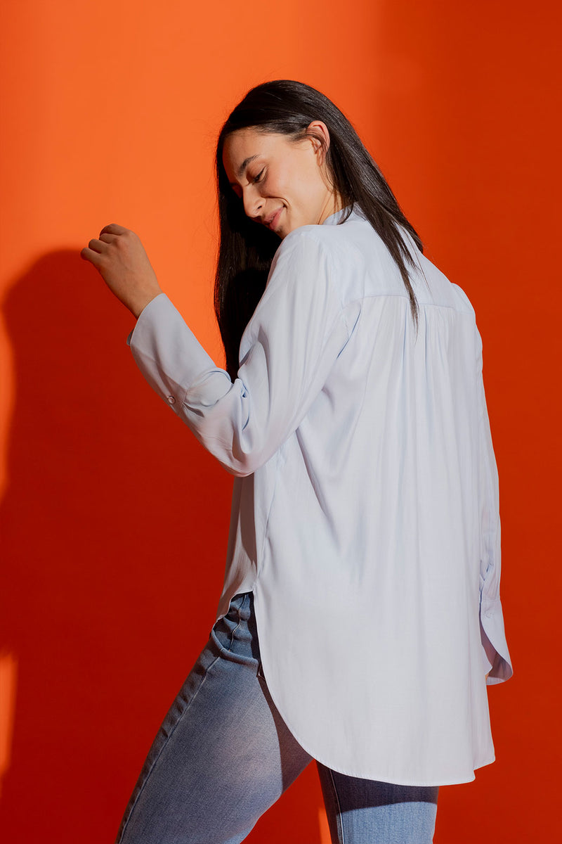 Pale Blue Blogger Shirt