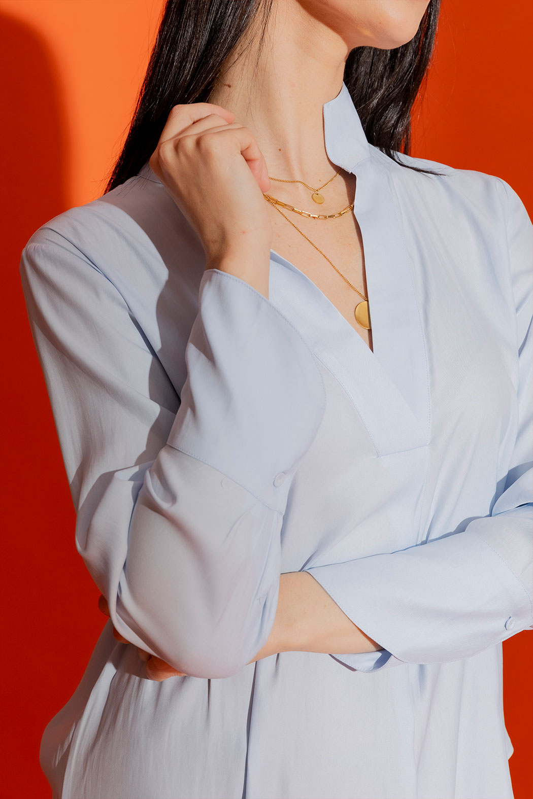 Pale Blue Blogger Shirt