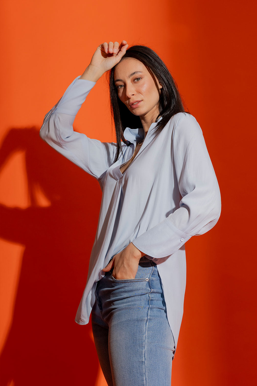 Pale Blue Blogger Shirt