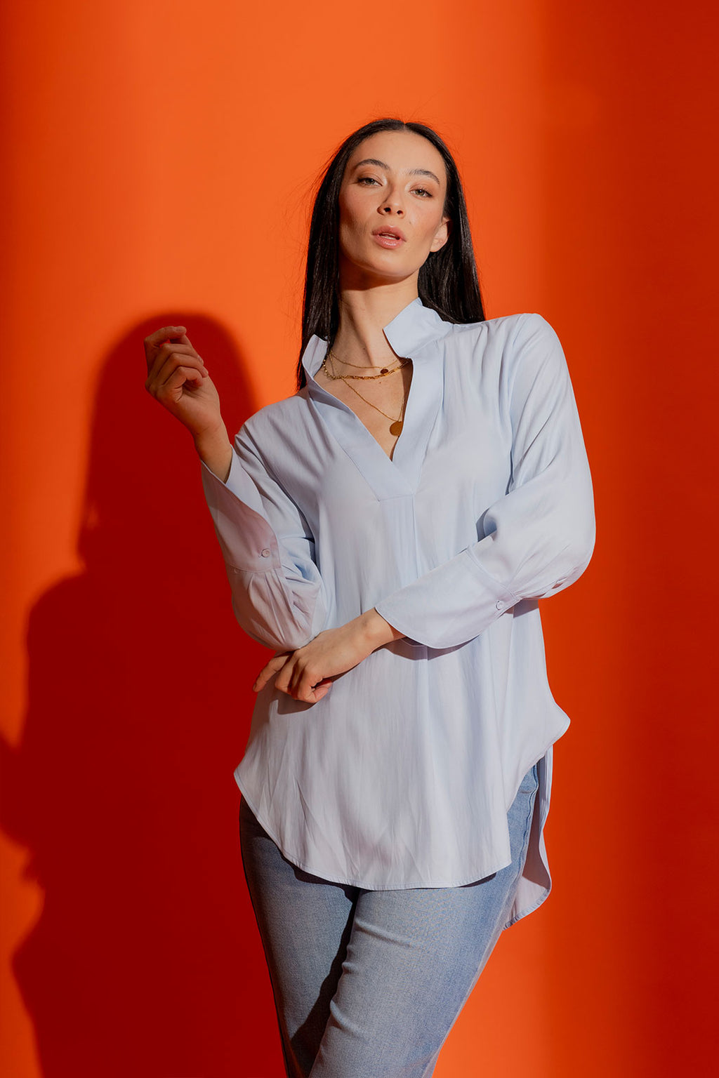 Pale Blue Blogger Shirt