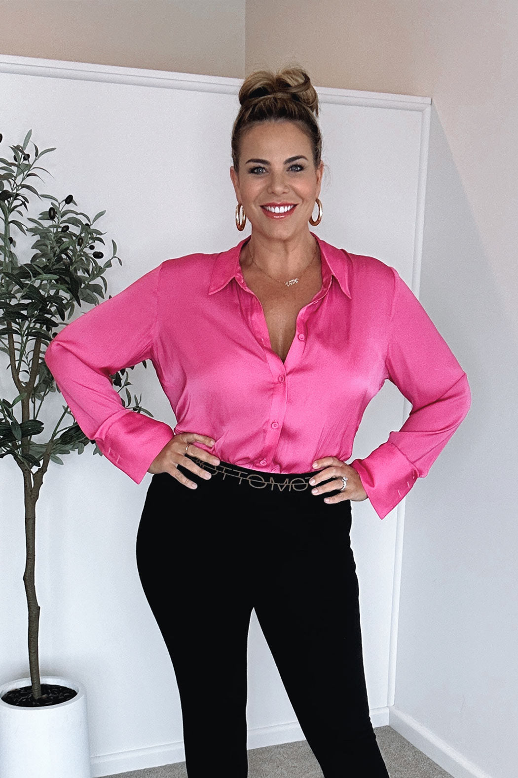 Pink Midi Asana Shirt