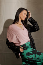 Soft Pink Silky Bondi Top