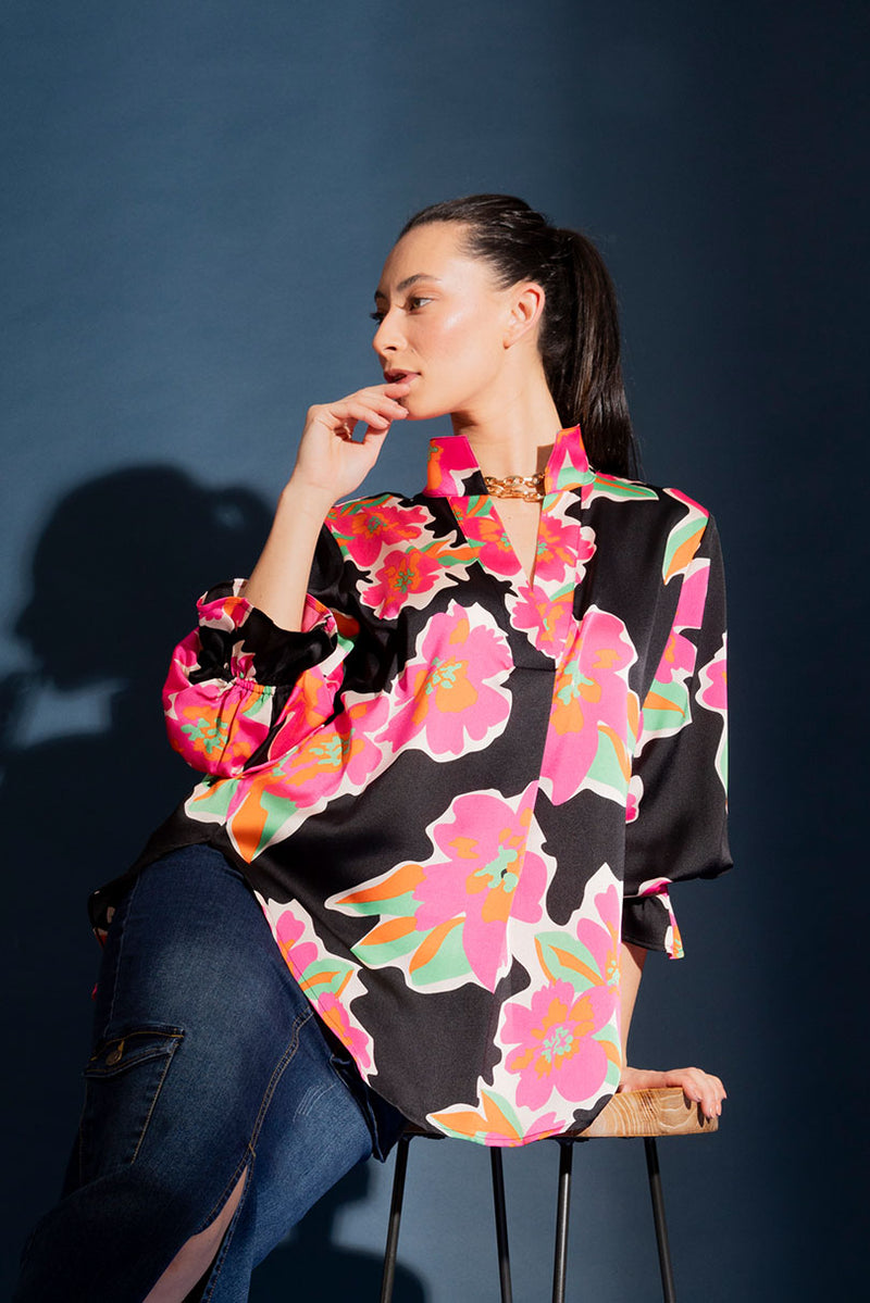 Pink Floral Femme Blogger Shirt
