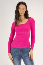 Hot Pink Superior Jersey Top - FINAL SALE
