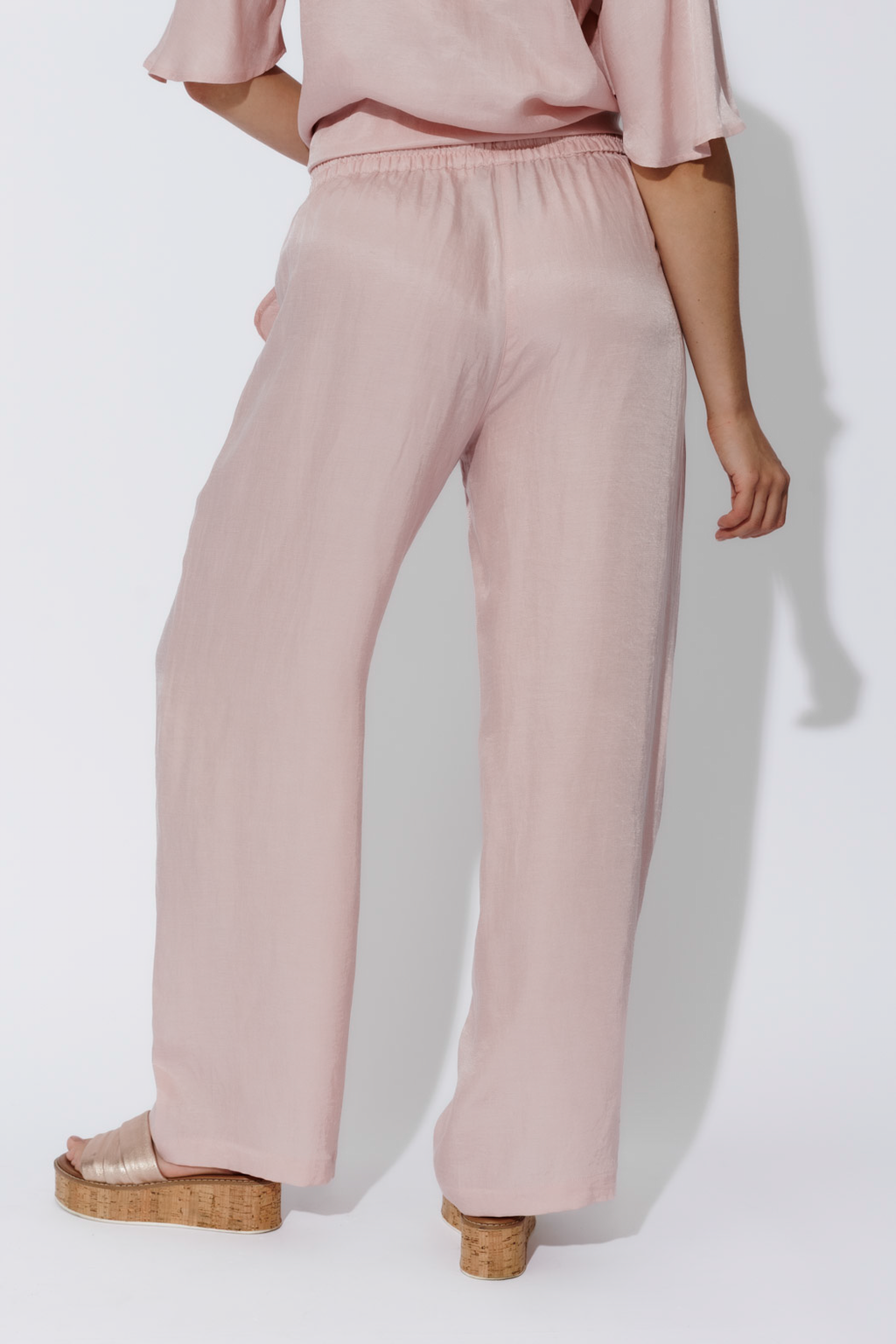 Pink Cupro/Linen Pant