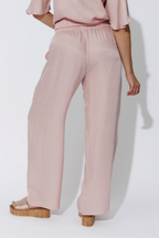 Pink Cupro/Linen Pant