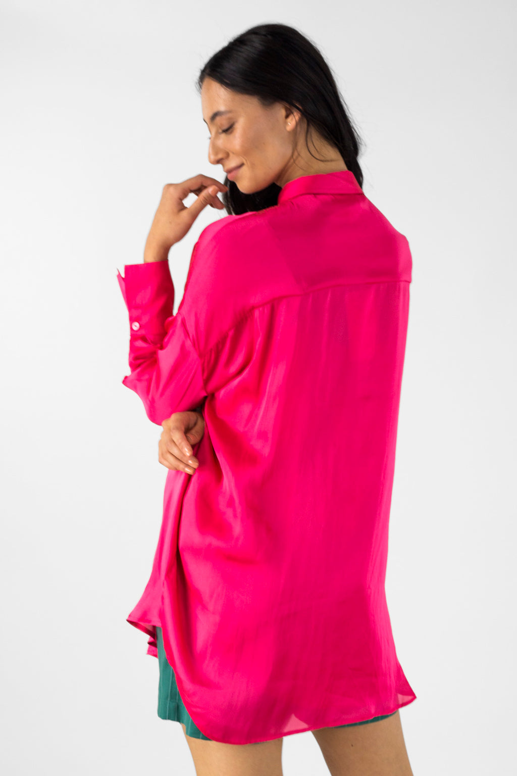 Pink Silky Blake Shirt - Final Sale