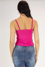 Hot Pink Jersey Princess Cami - Final Sale