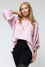 Pink Spot Boho Blouse