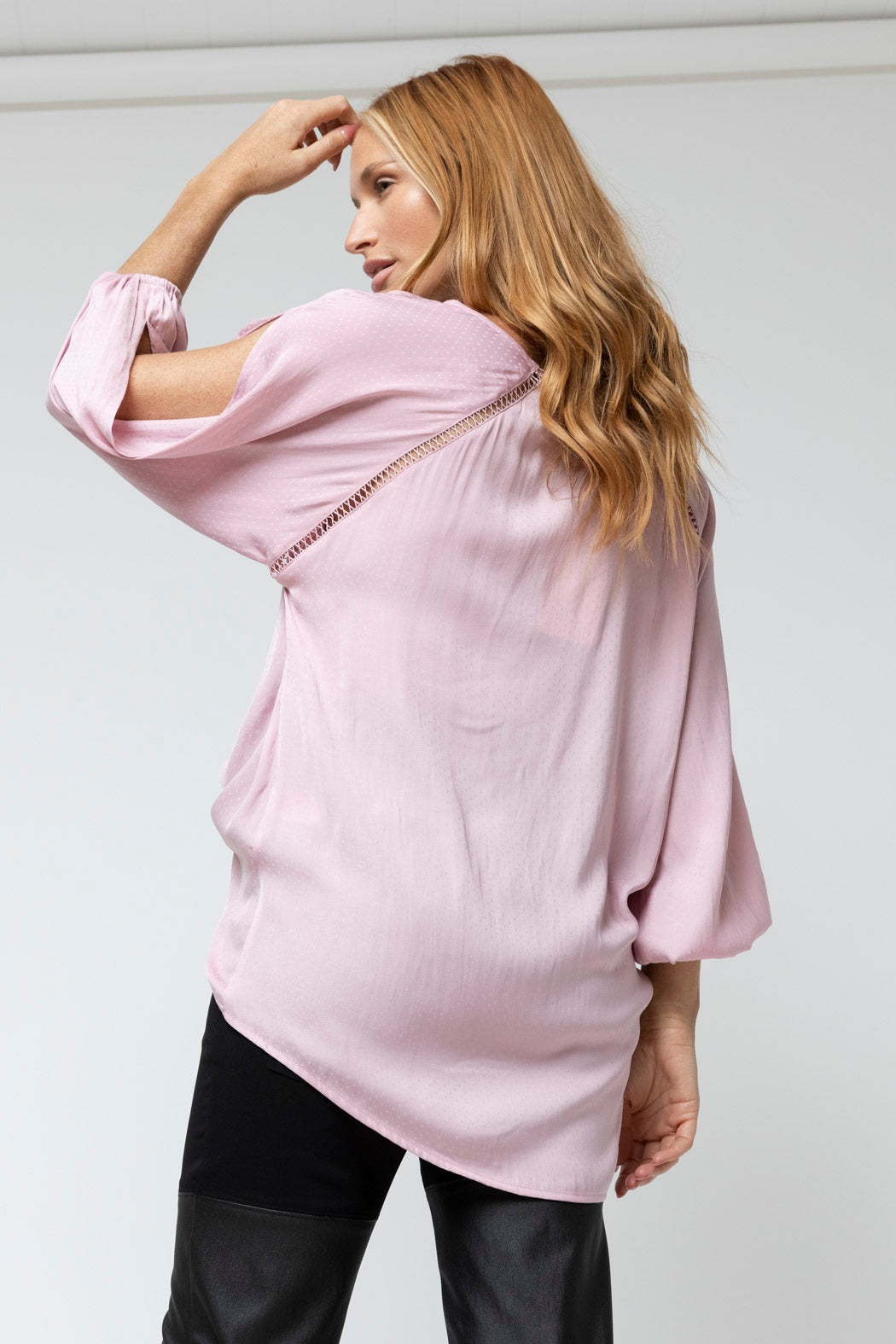 Pink Spot Boho Blouse
