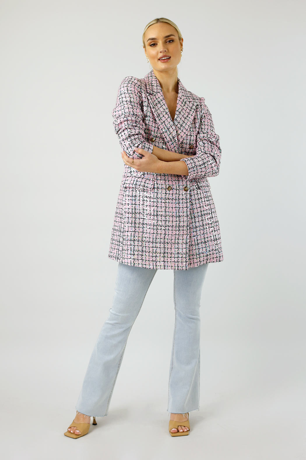 Pink Applique Blazer