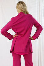 Hot Pink Ponte Longline Blazer - SALE