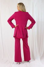 Hot Pink Ponte Longline Blazer - SALE